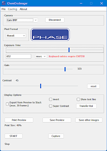 Chemilumineszenz Software